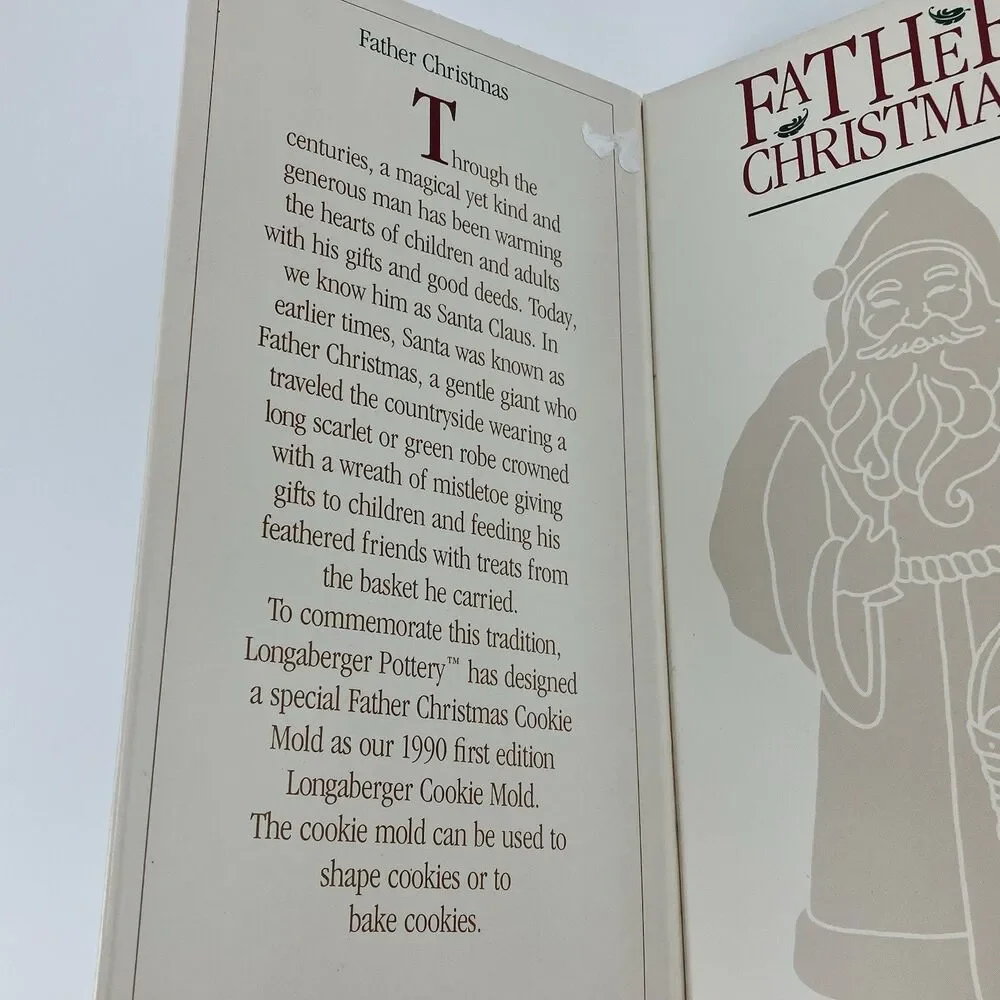 Longaberger Pottery Father Christmas Cookie Chocolate Mold | 9